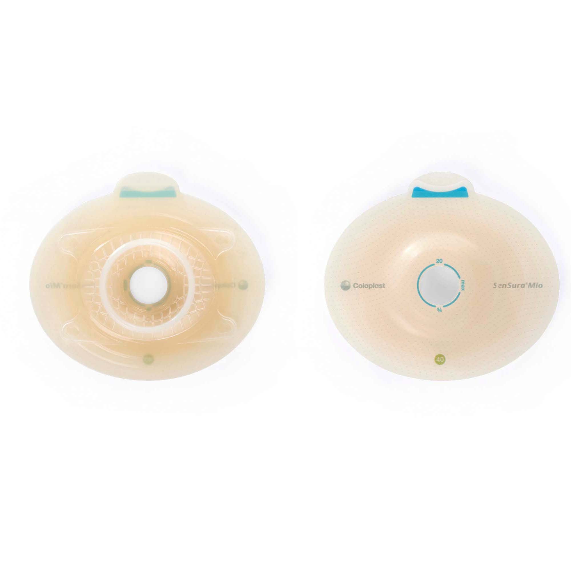 SenSura Mio Click Convex Deep Ostomy Barrier, 31 mm Stoma Opening, Blue Match MK 1006237