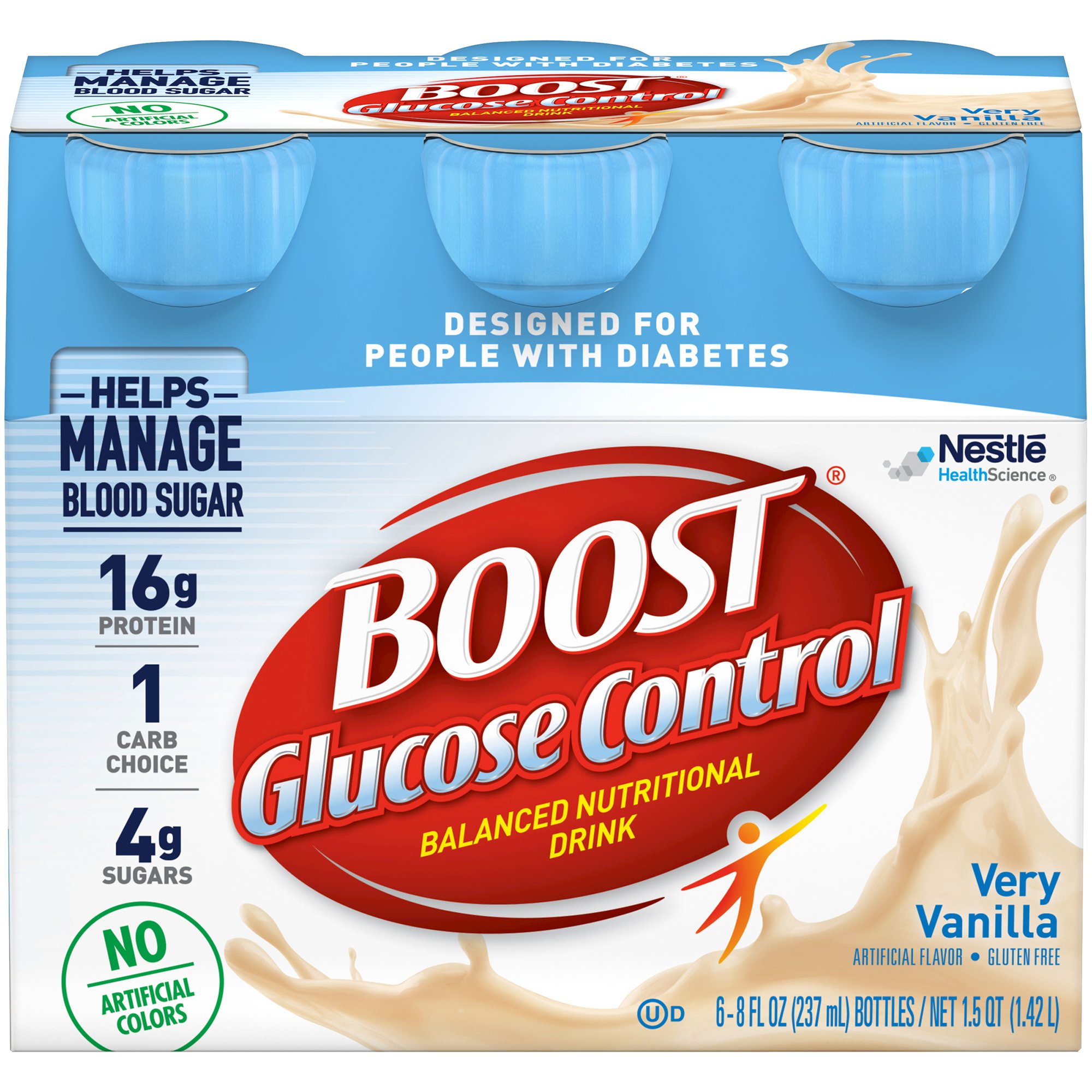 Boost Glucose Control Vanilla Balanced Nutritional Drink, 8-ounce Bottle MK 983707