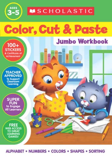 Color, Cut, & Paste Jumbo Workbook