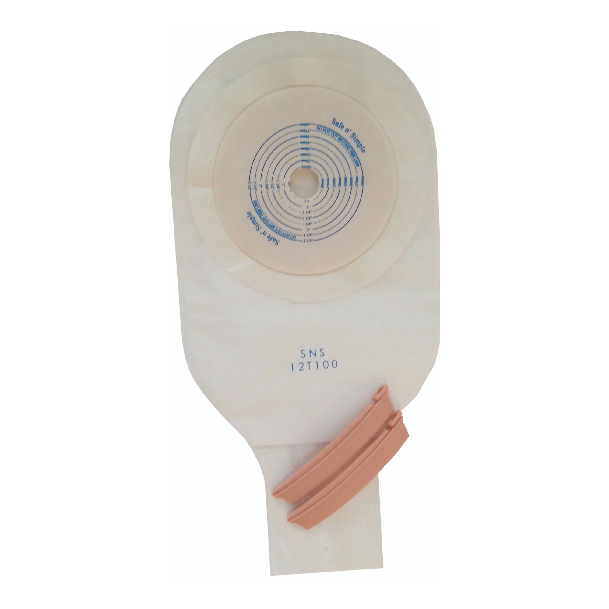 Safe n' Simple One-Piece Transparent Ostomy Pouch, 12-Inch Length MK 1052589