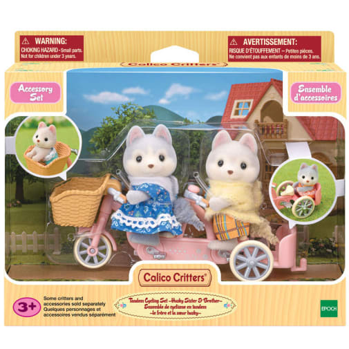 Tandem Cycling Set - Husky Brother and Sister (Calico Critters)