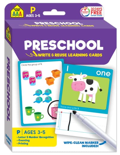 Preschool Write & Reuse Learning Cards