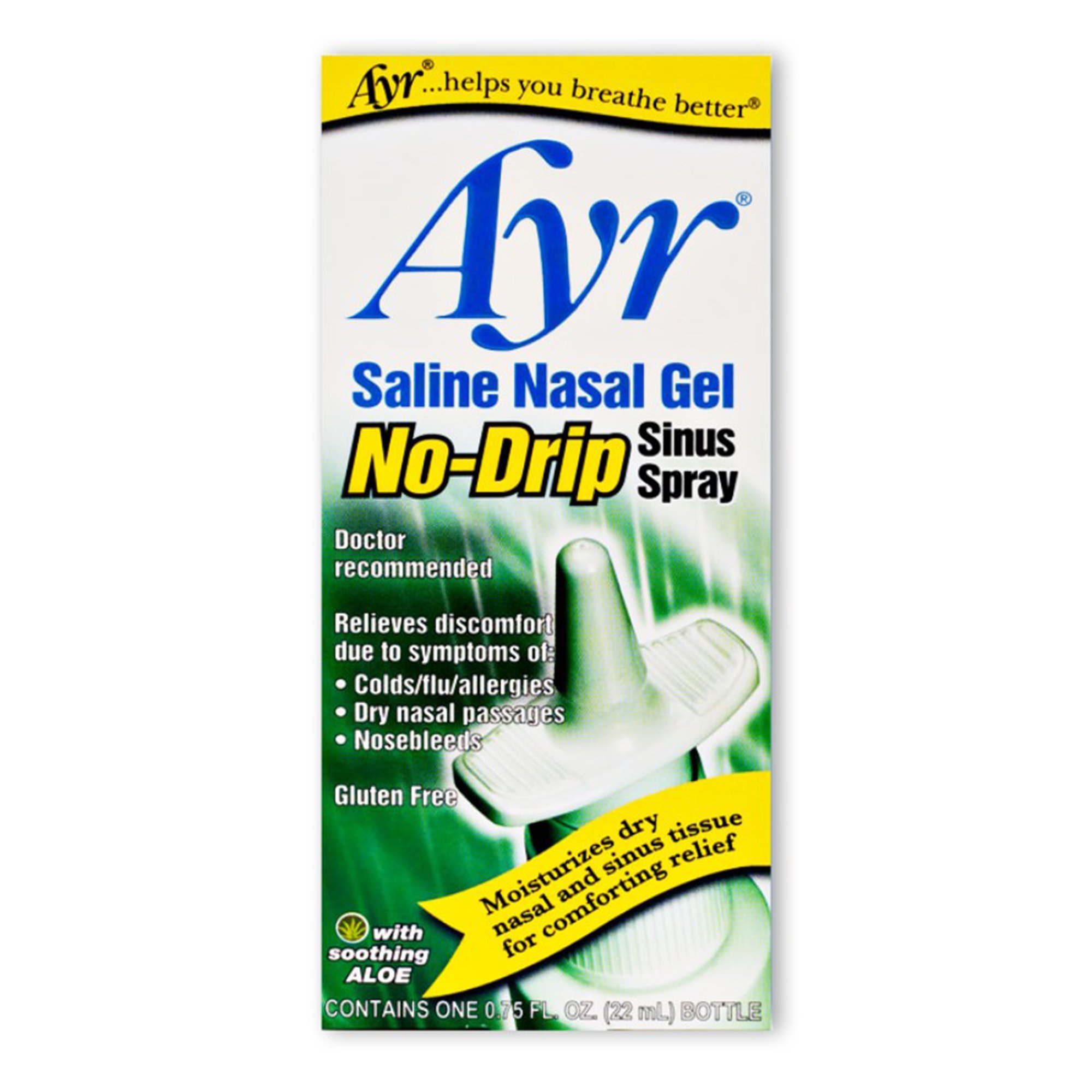 Ayr Saline Nasal Gel No-Drip Sinus Spray Nasal Moisturizer MK 640774