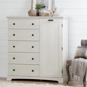 Door Chest with 5 Drawers