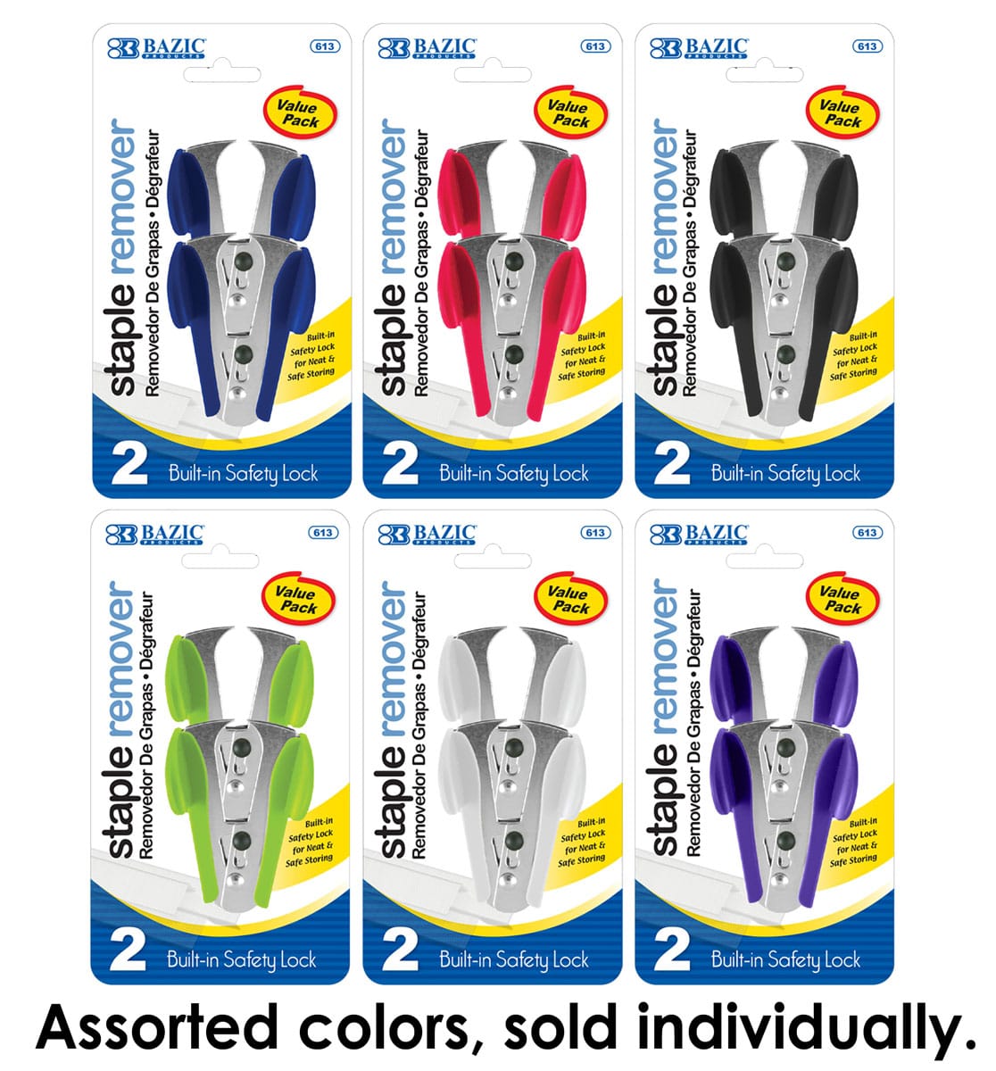 Staple Removers with Safety Lock (2/Pack)