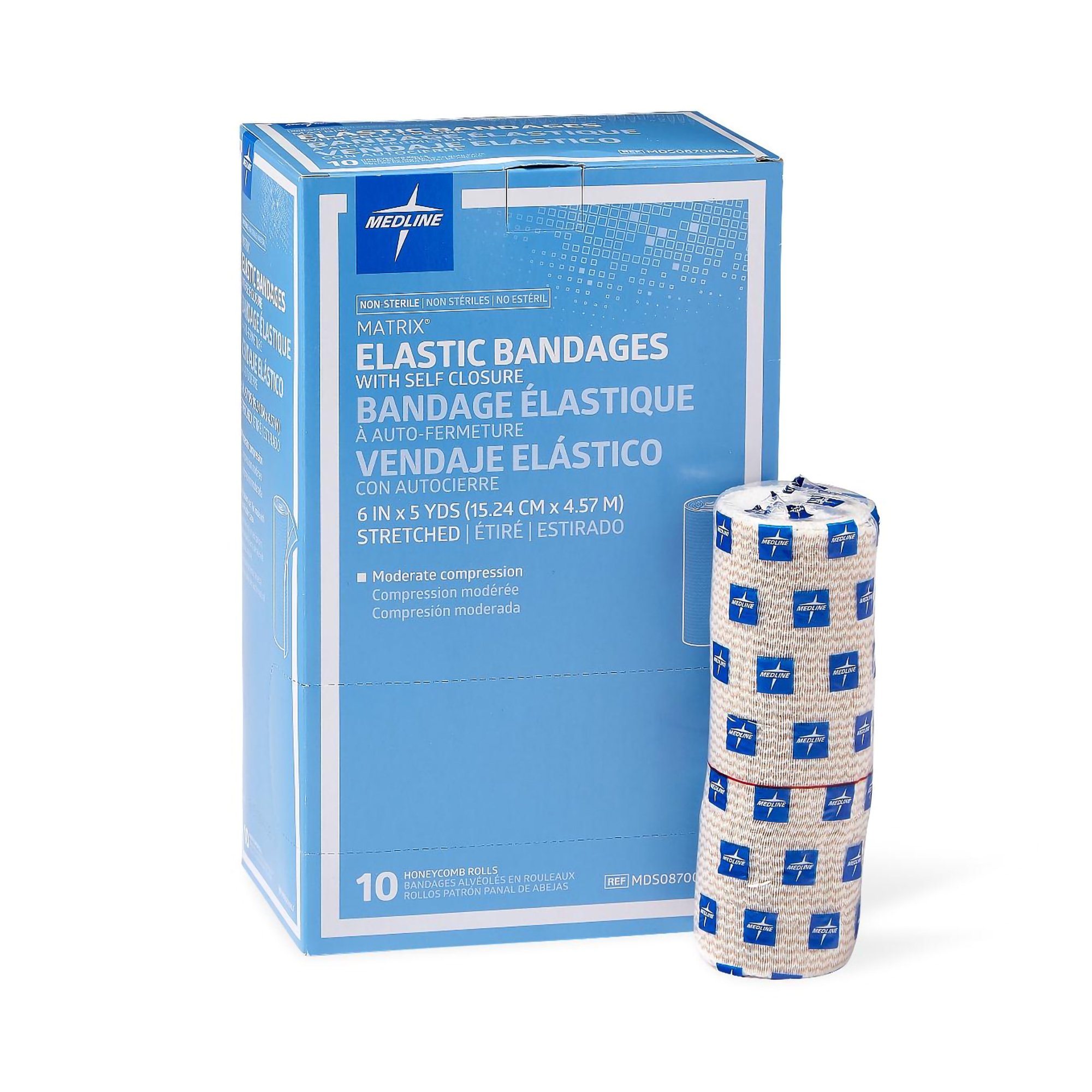 Matrix Double Hook and Loop Closure Elastic Bandage, 6 Inch x 5 Yard MK 498692