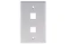 Keystone Wall Plate, 2 Port, White
