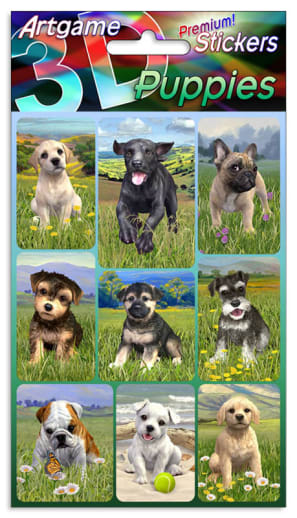 Puppies 3D Stickers