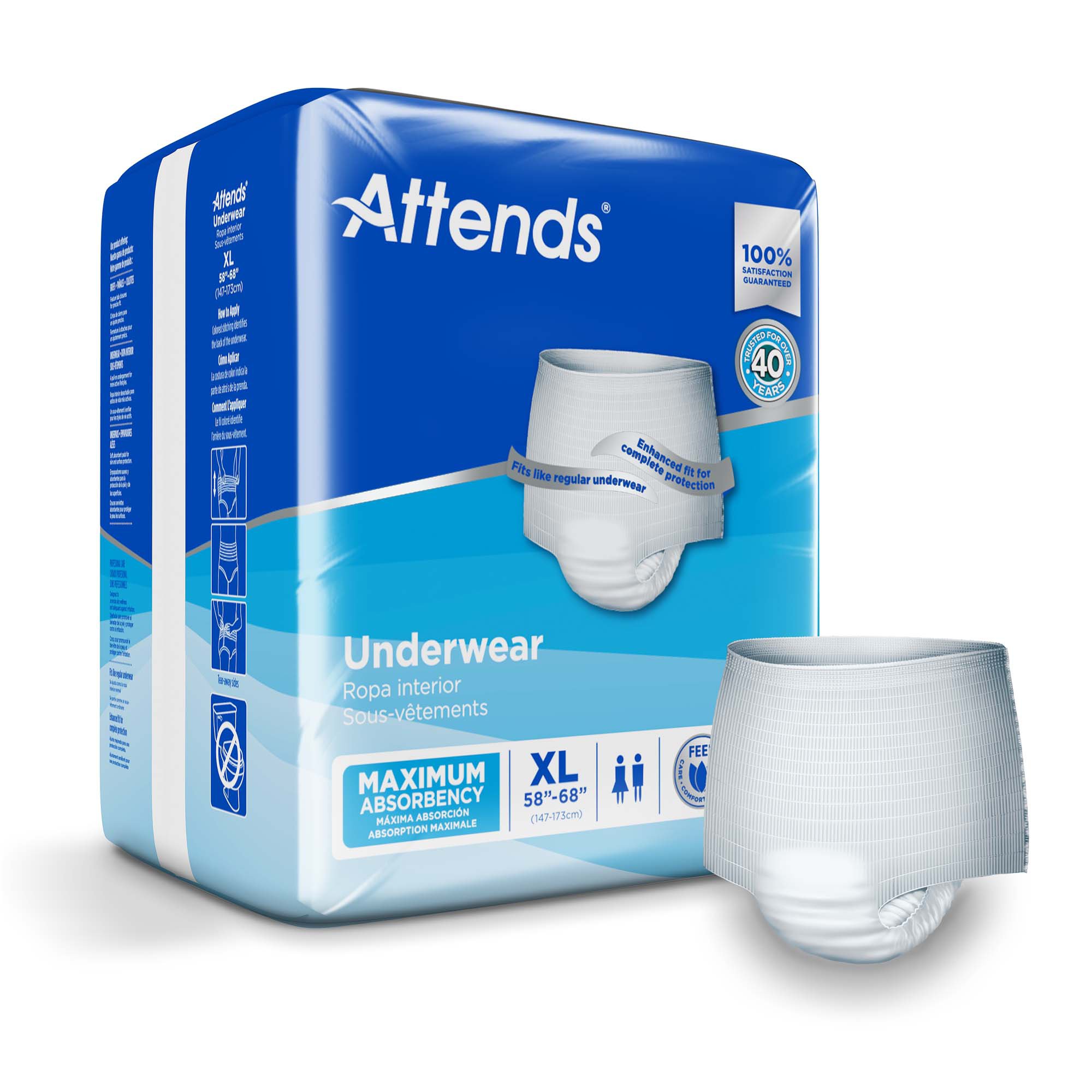 Attends Extra Absorbency Underwear, X-Large MK 522095
