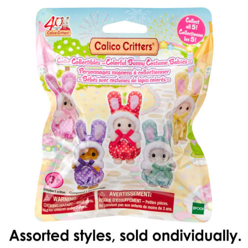 Calico Critters Cutie Collectibles Colorful Bunny Costume Babies Blind Bag
