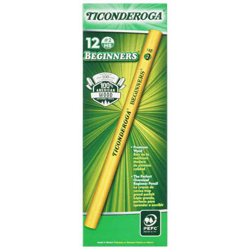 Ticonderoga Beginner Pencil without Eraser - Box of 12