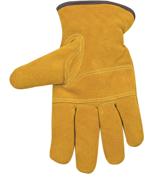 Lined Suede Cowhide Driver, Golden, large