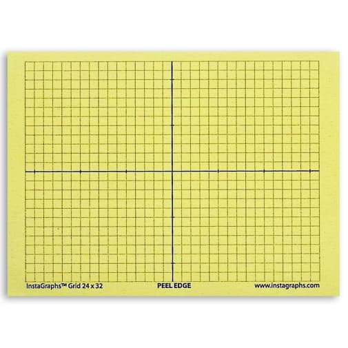 InstaGraphs Grid 24 x 32 Grid with Marked Axis (3" x 4" Pad)