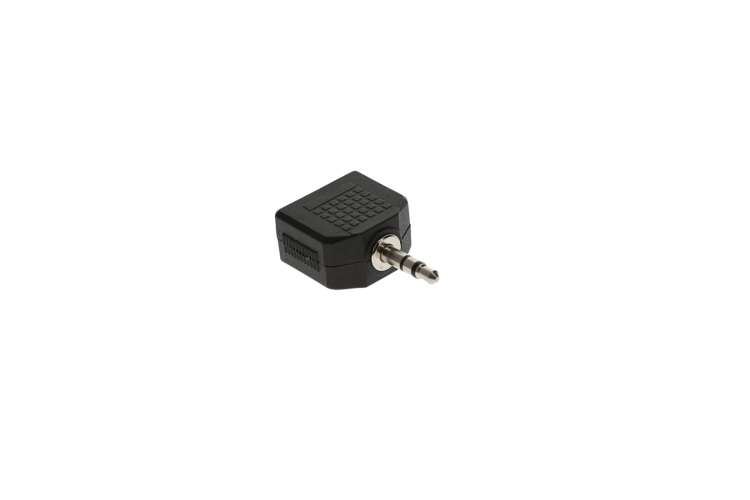 3.5mm Male Stereo Plug to Dual 3.5mm Female Stereo Jack Adapter