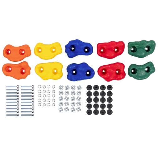 Climbing Rock Holds with Safety Plugs