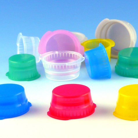 Cappers Polyethylene Colorless Double Tab Snap Cap Tube Closure, 1000 per Pack MK 541919