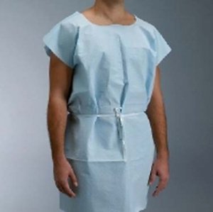 Graham Medical Patient Exam Gown, Medium/Large, Blue MK 162226