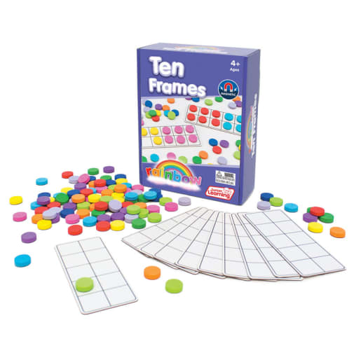 Rainbow Ten Frames - 10 Frames & 100 Counters