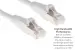Cat6 Ethernet Patch Cable, Half-moon Boot, STP, 25 ft, White