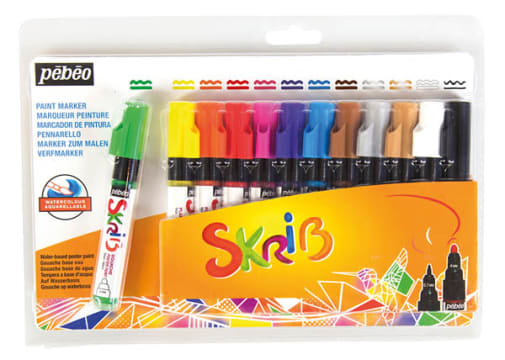 Skrib Gouache Paint Markers - Rainbow (set of 12)