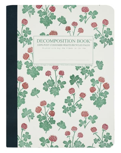Crimson Clover Decomposition College-Ruled Book (7.5" x 9.75")