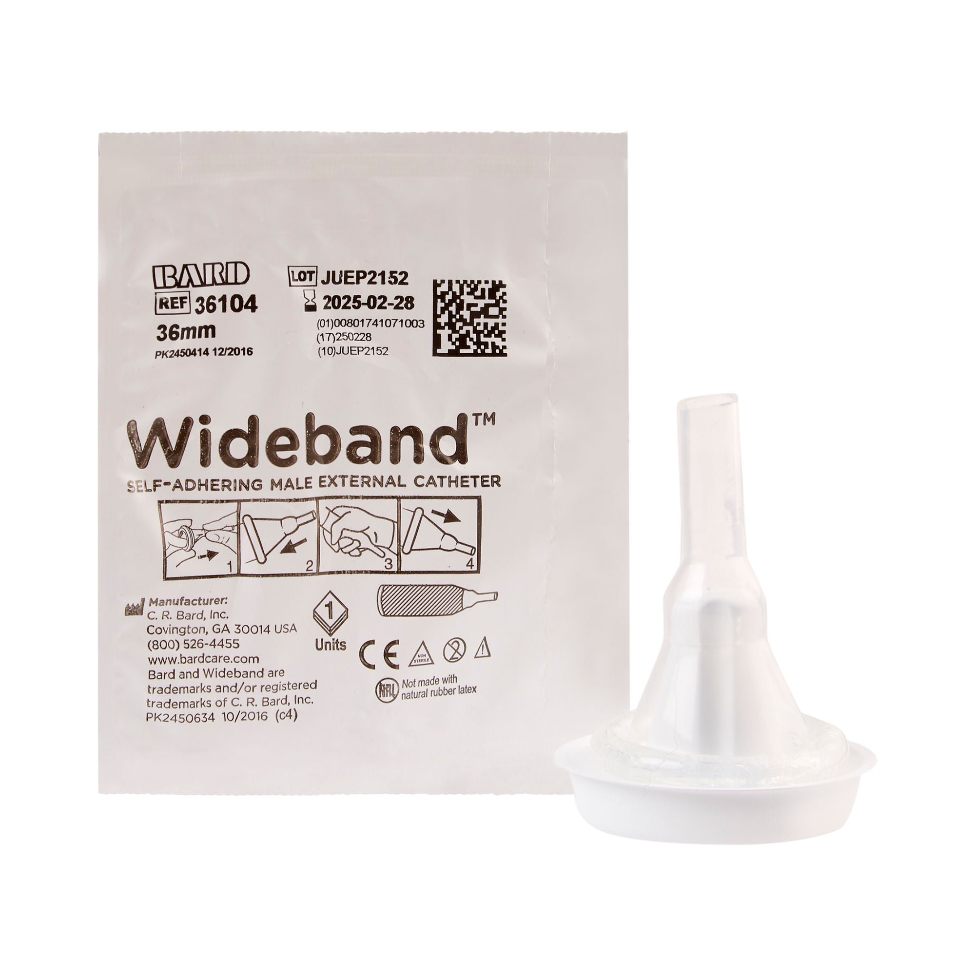 Bard Wide Band Male External Catheter, Large MK 334734