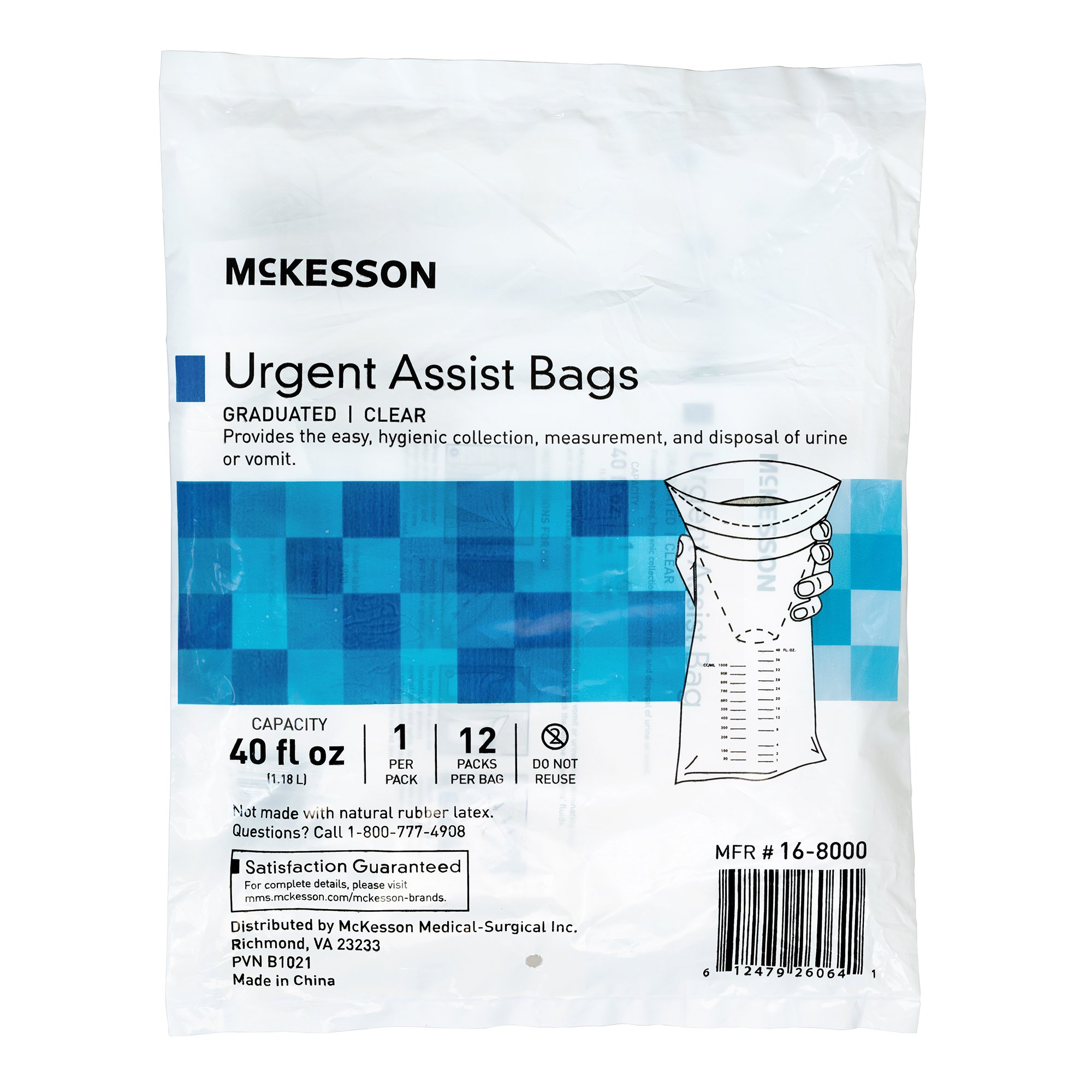 Emesis Bag McKesson 40 oz. Clear MK 1196429