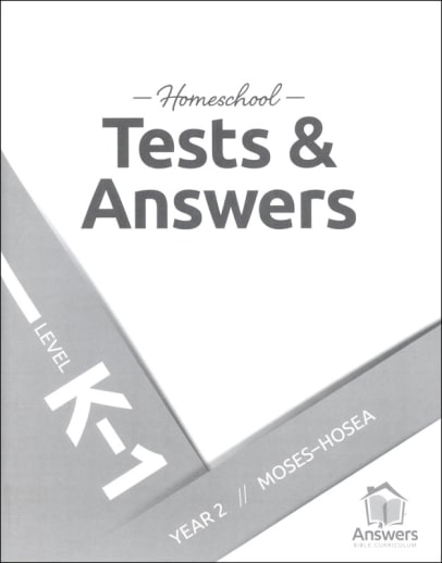 Answers Bible Curriculum Homeschool: K-1 Tests and Answers: Year 2