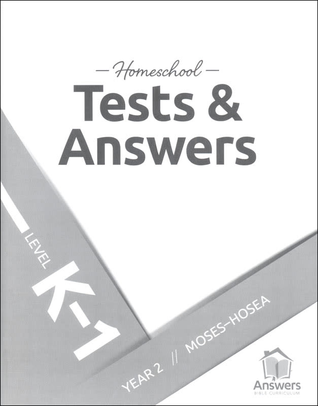 Answers Bible Curriculum: Extra K-1 Homeschool Tests & Answers Year 2