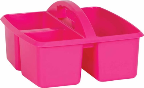 Pink Plastic Storage Caddies