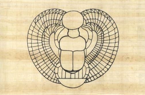 Winged Scarab (Paint Your Own Papyrus)