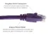 CAT6A Ethernet Patch Cable, Half-moon Boot, UTP, 20ft, Purple