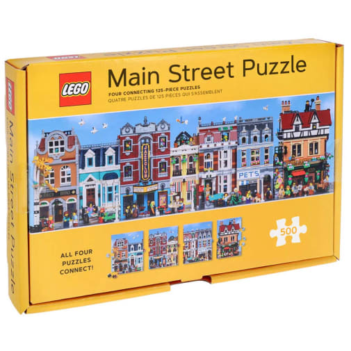 LEGO Main Street Puzzle: Four Connecting 125-Piece Puzzles