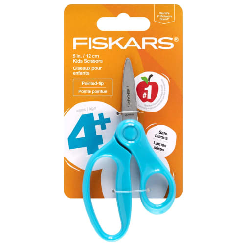 Fiskars Kids Scissors Pointed-tip 5" - Turquoise