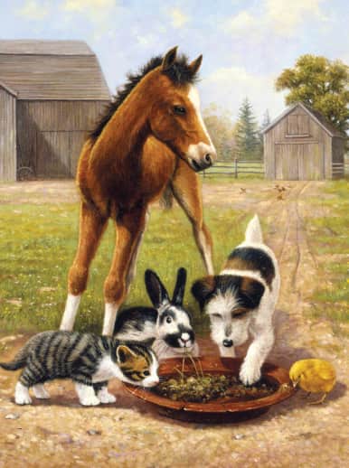 Painting By Numbers - Lunchtime With Friends (Junior Small)
