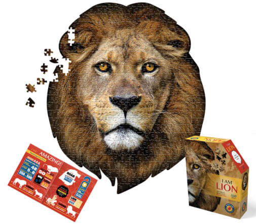 I AM Lion Shaped Jigsaw Puzzle - 550 pieces