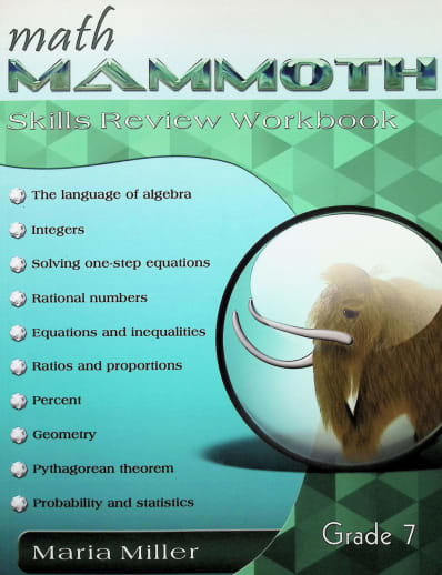 Math Mammoth Grade 7 Color Skills Review Workbook