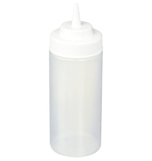 Wide-Mouth Squeeze Bottle-16oz Clear (single)