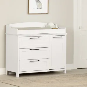 Changing table with removable rim