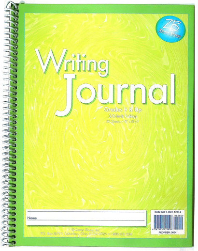 Writing Journal Z/B Green, Gr. 4+, 3/8" rule