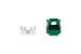 Cat6A RJ45 110 Type Keystone Jack, Green