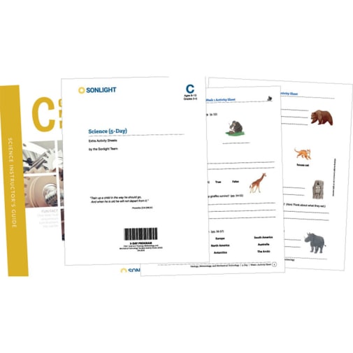 Science Level C 5-Day Extra Activity Sheets (2021)