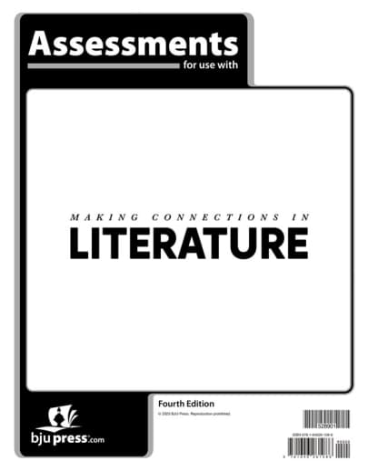 BJU Press Making Connections in Literature 8 Assessments 4th Edition