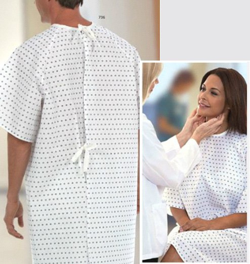 Fashion Seal Uniforms Patient Gown, Snowflake Print MK 95042