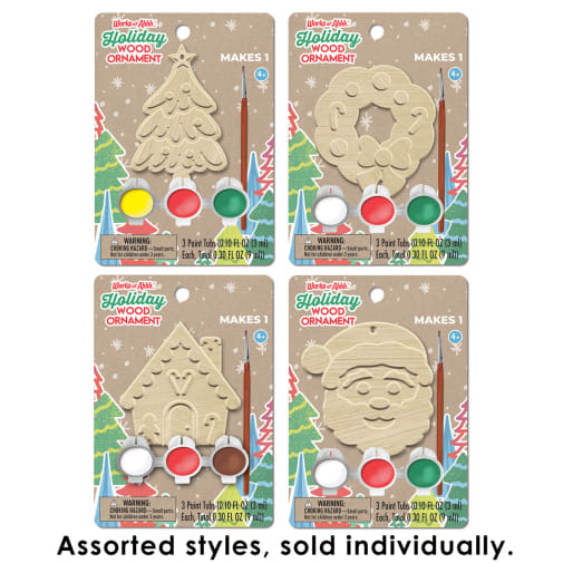 Holiday Layered Wood Ornament Kit (assorted style)
