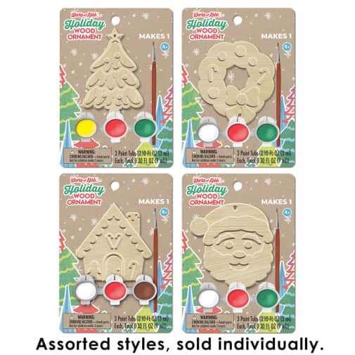 Holiday Layered Wood Ornament Kit (assorted style)