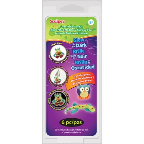 Sculpey Glow-in-the-Dark Oven Bake Clay Kit (6 colors)
