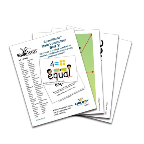 SnapWords Math Vocabulary Set 2