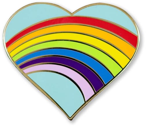 Rainbow Heart Enamel Pin