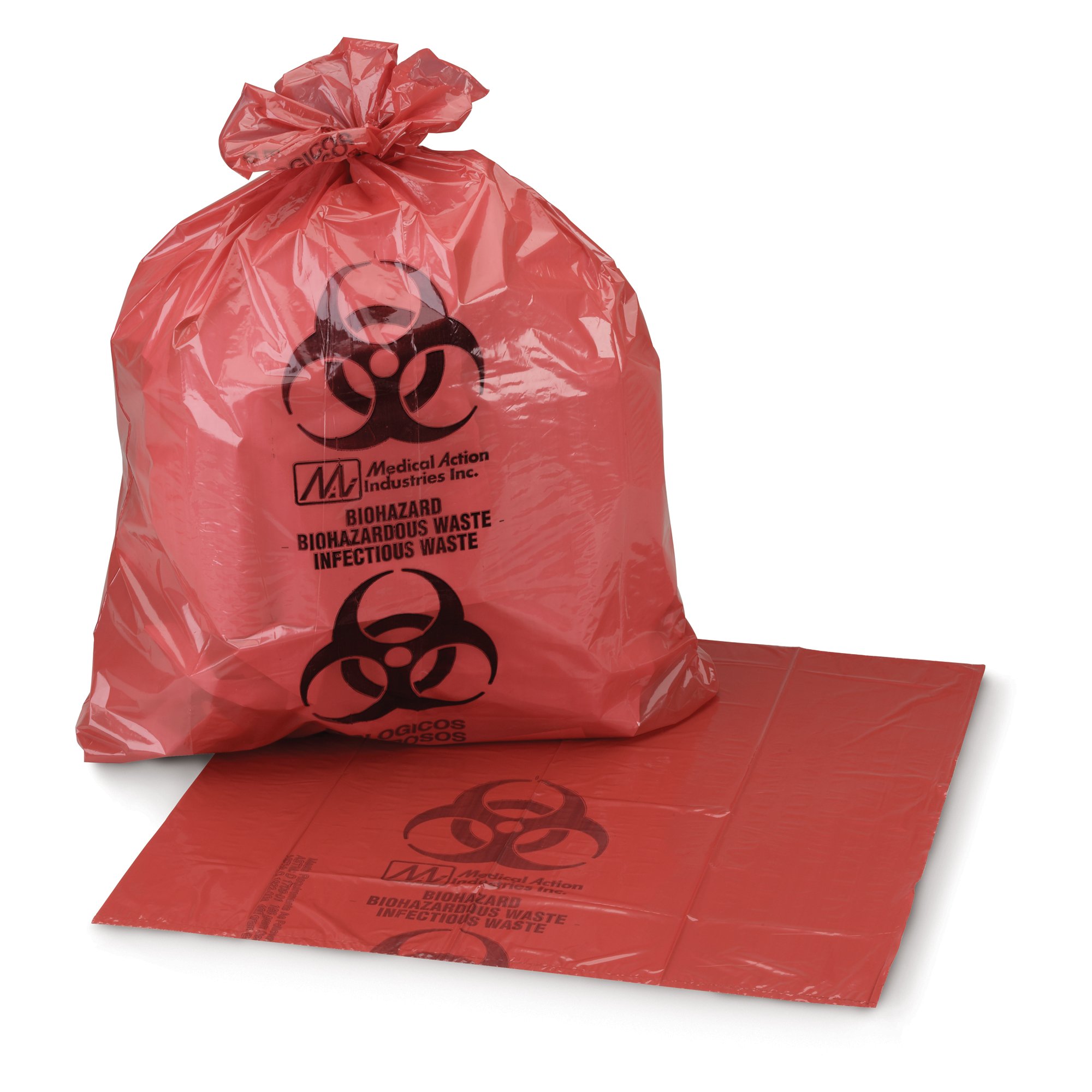 McKesson Biohazard Waste Bag, 40  45 gallon Capacity, 40 x 46 Inch MK 185366